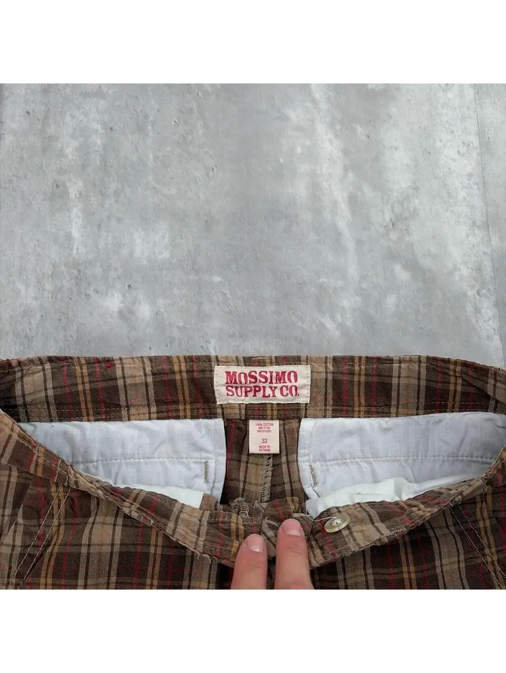 Y2K Brown Mossimo Grunge Gothic Plaid Baggy Skater Shorts